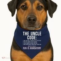 The Uncle Code Fun ins Mandatory Family Brother Uncle USA-Made Doggie Bandana thumb 1