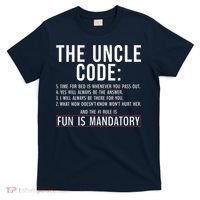 The Uncle Code Fun ins Mandatory Family Brother Uncle T-Shirt thumb 0