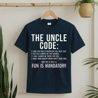 The Uncle Code Fun ins Mandatory Family Brother Uncle T-Shirt thumb 2