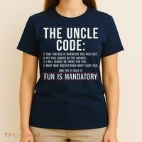 The Uncle Code Fun ins Mandatory Family Brother Uncle T-Shirt thumb 4