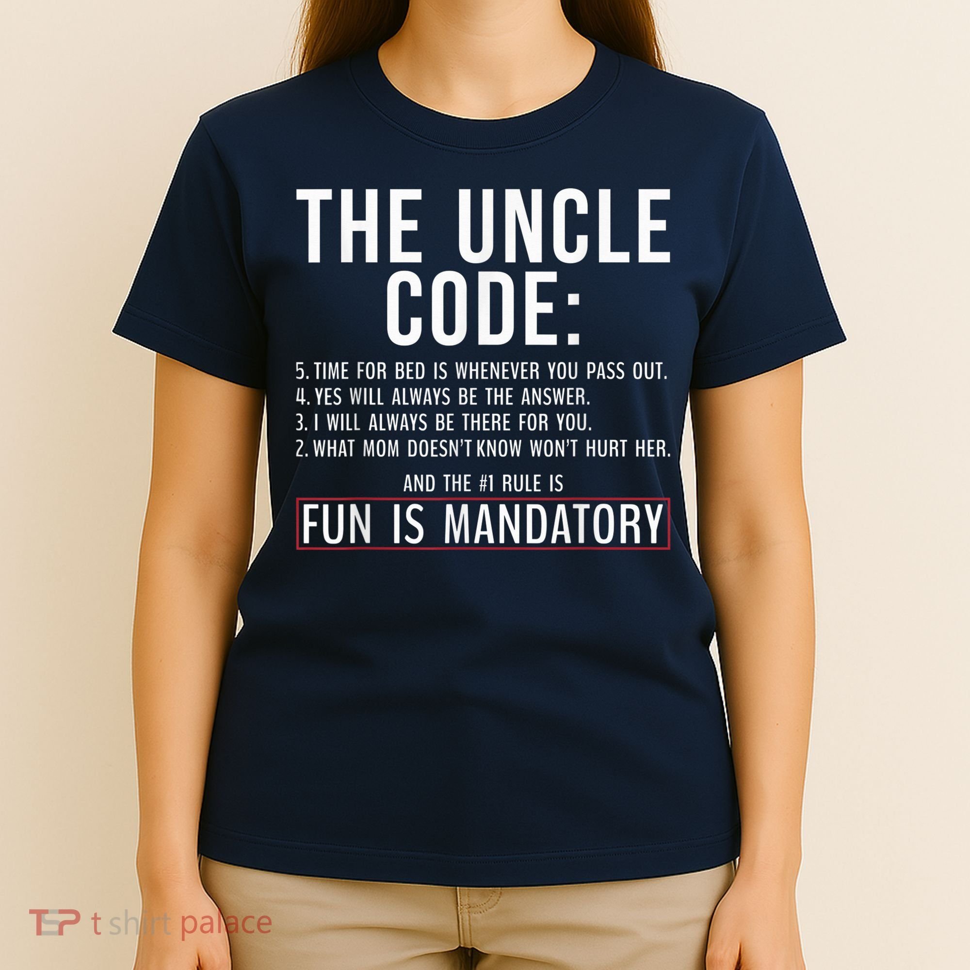 The Uncle Code Fun ins Mandatory Family Brother Uncle T-Shirt
