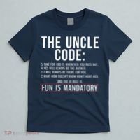 The Uncle Code Fun ins Mandatory Family Brother Uncle T-Shirt thumb 5