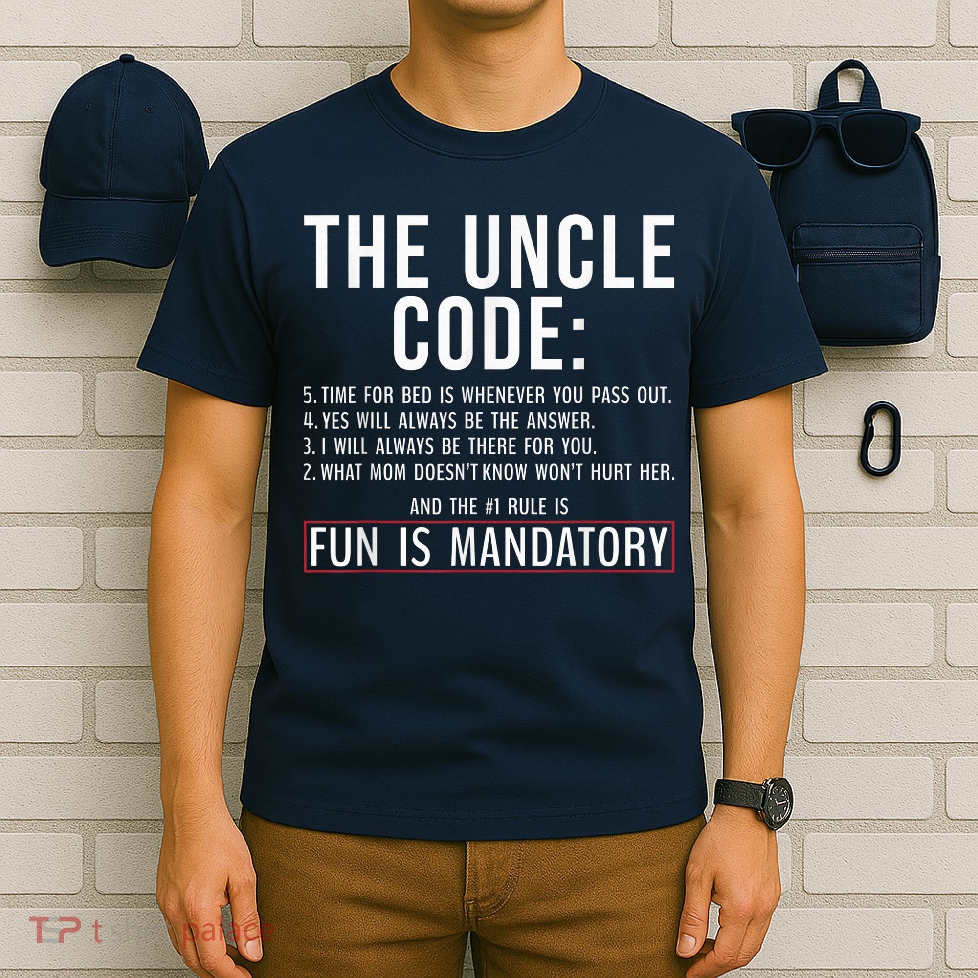 The Uncle Code Fun ins Mandatory Family Brother Uncle T-Shirt