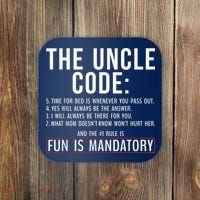 The Uncle Code Fun ins Mandatory Family Brother Uncle Coaster thumb 0