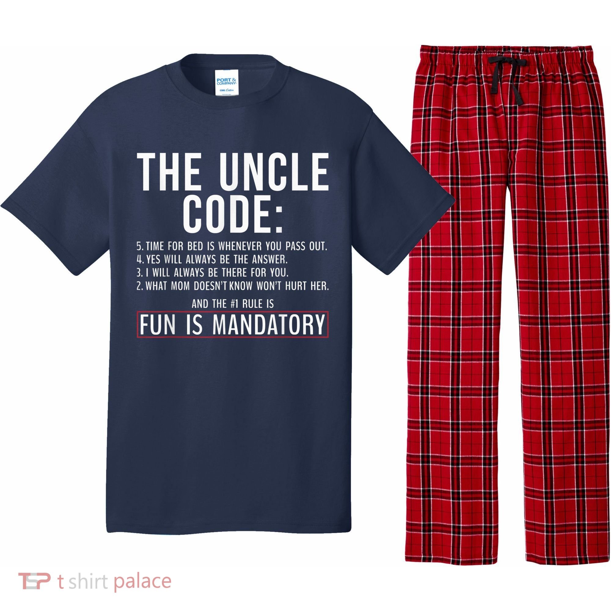 The Uncle Code Fun ins Mandatory Family Brother Uncle Pajama Set