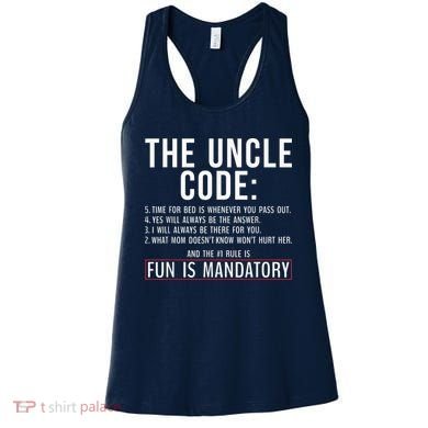The Uncle Code Fun ins Mandatory Family Brother Uncle Women's Tank Top