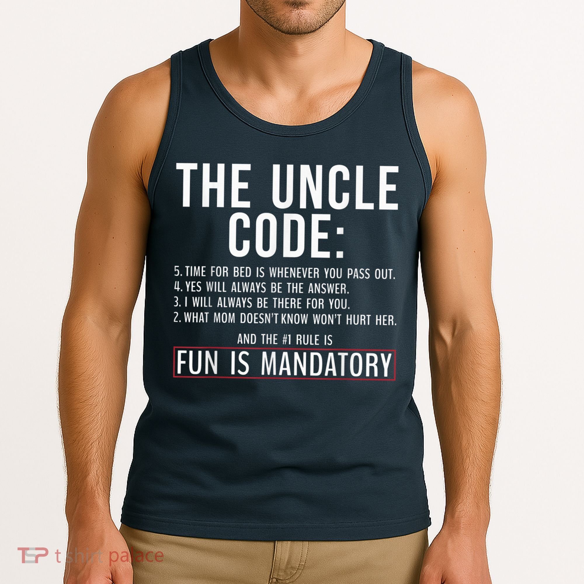 The Uncle Code Fun ins Mandatory Family Brother Uncle Tank Top