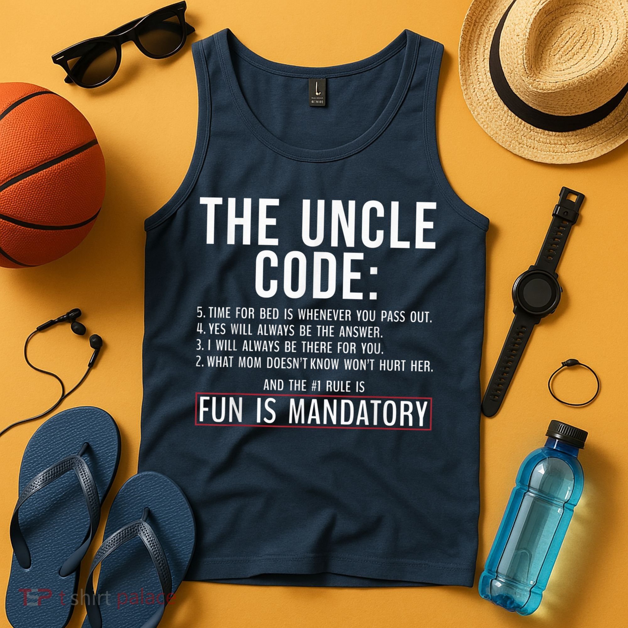 The Uncle Code Fun ins Mandatory Family Brother Uncle Tank Top