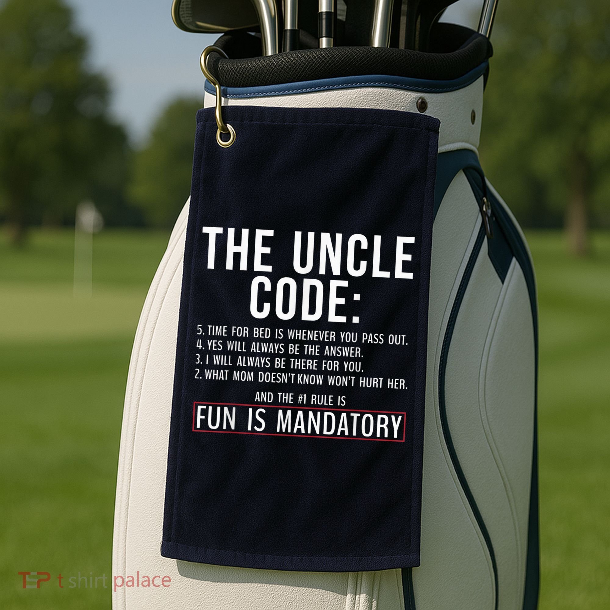 The Uncle Code Fun ins Mandatory Family Brother Uncle Golf Towel