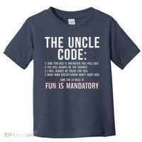 The Uncle Code Fun ins Mandatory Family Brother Uncle Toddler T-Shirt thumb 0