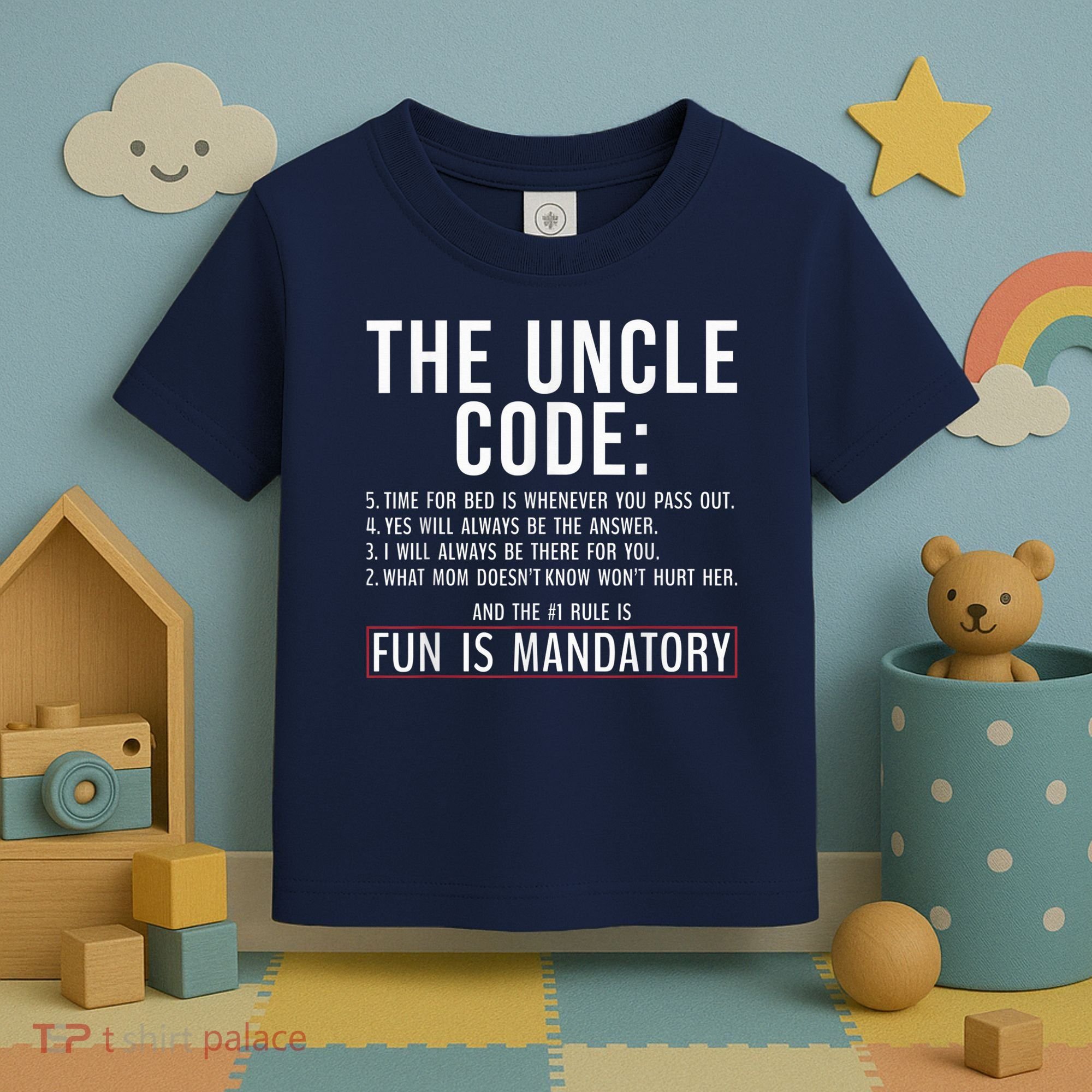 The Uncle Code Fun ins Mandatory Family Brother Uncle Toddler T-Shirt