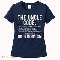 The Uncle Code Fun ins Mandatory Family Brother Uncle Women's T-Shirt thumb 0