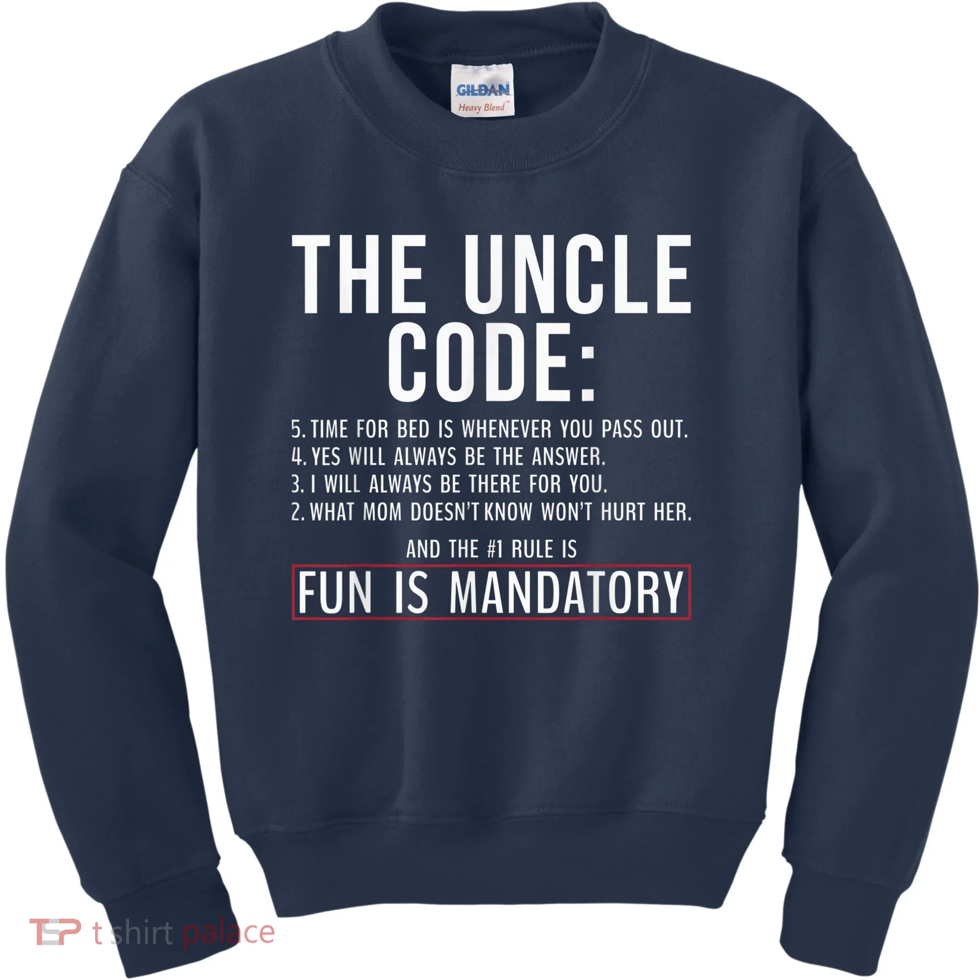 The Uncle Code Fun ins Mandatory Family Brother Uncle Kids Sweatshirt