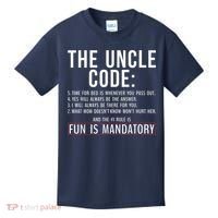 The Uncle Code Fun ins Mandatory Family Brother Uncle Kids T-Shirt thumb 0