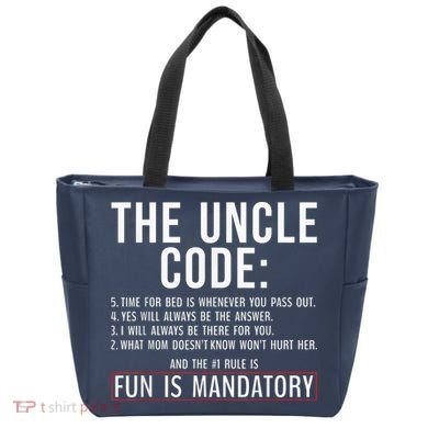 The Uncle Code Fun ins Mandatory Family Brother Uncle Tote Bag