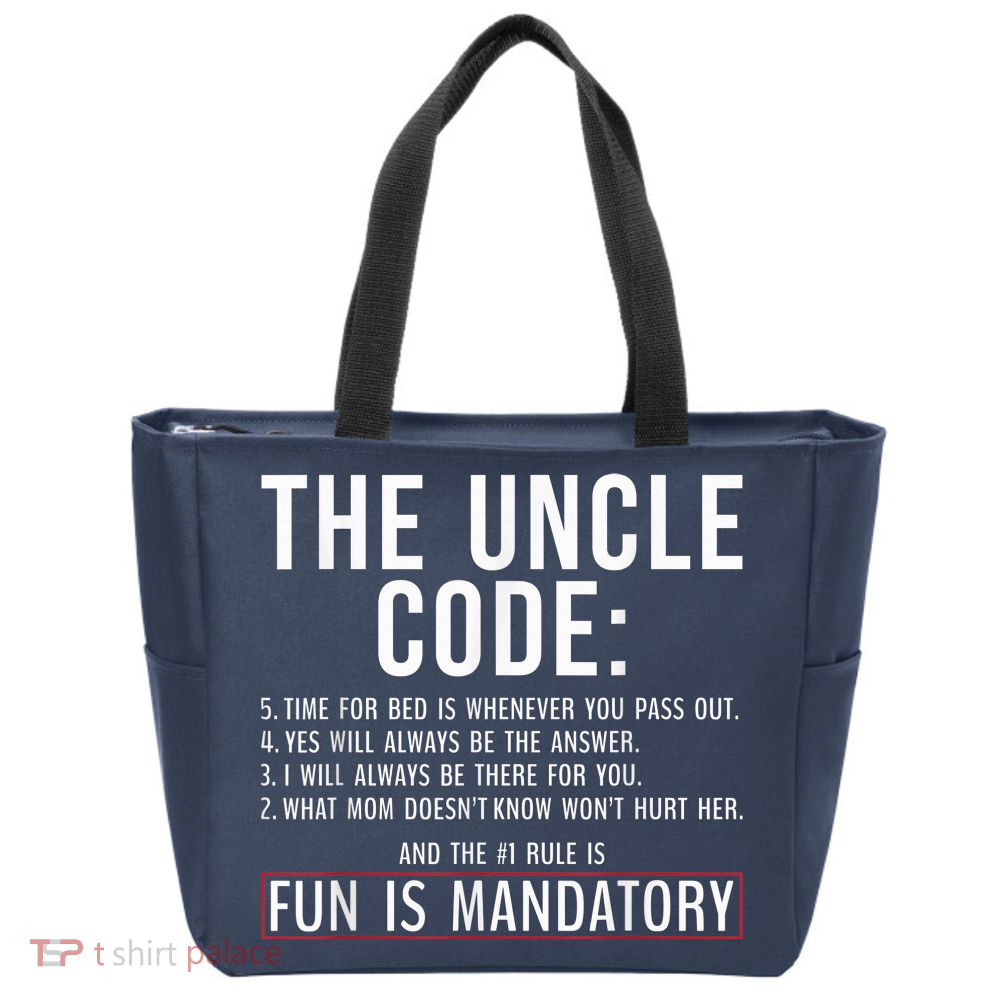 The Uncle Code Fun ins Mandatory Family Brother Uncle Tote Bag