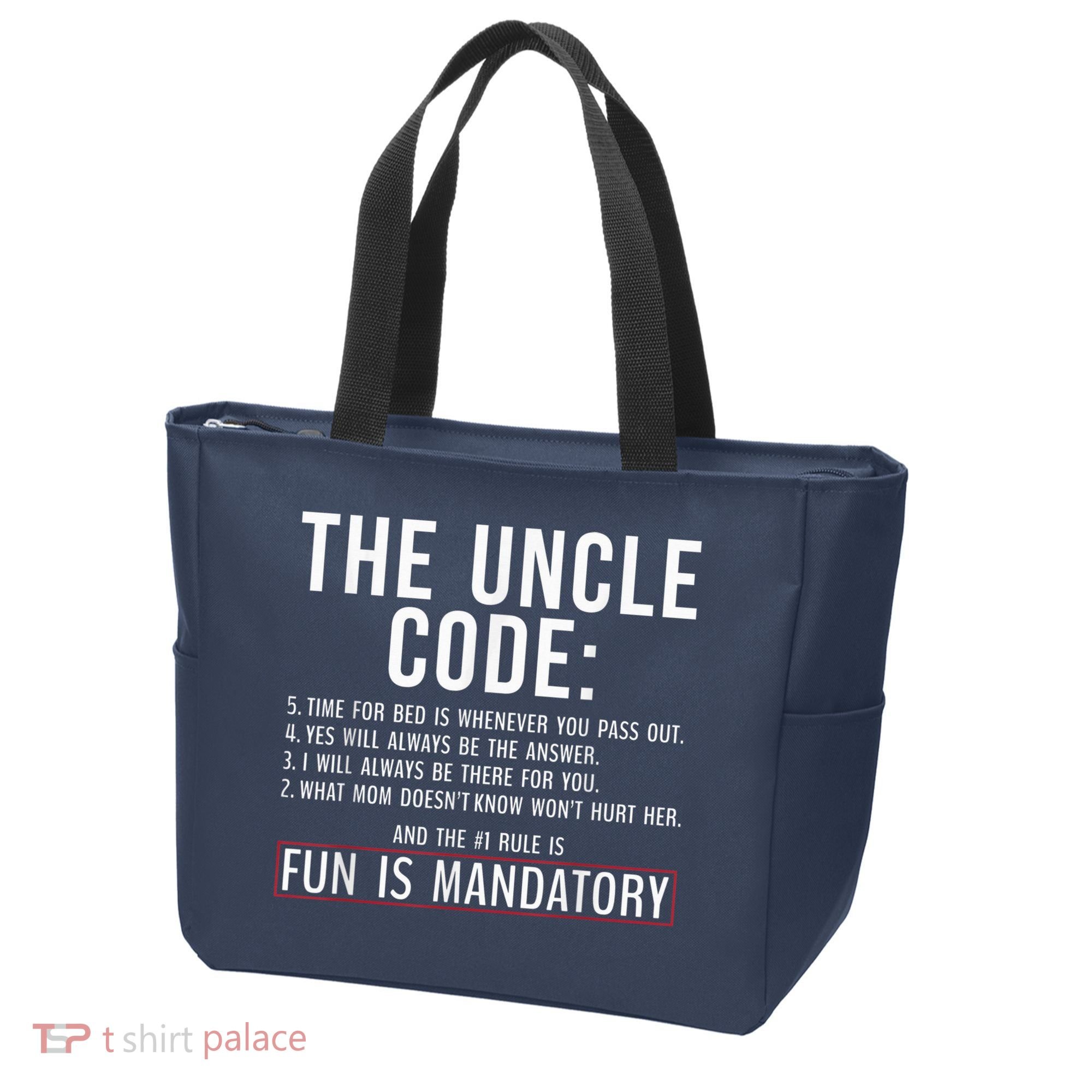 The Uncle Code Fun ins Mandatory Family Brother Uncle Tote Bag