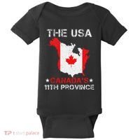 The Usa Canada’S 11th Province Funny Baby Bodysuit thumb 0