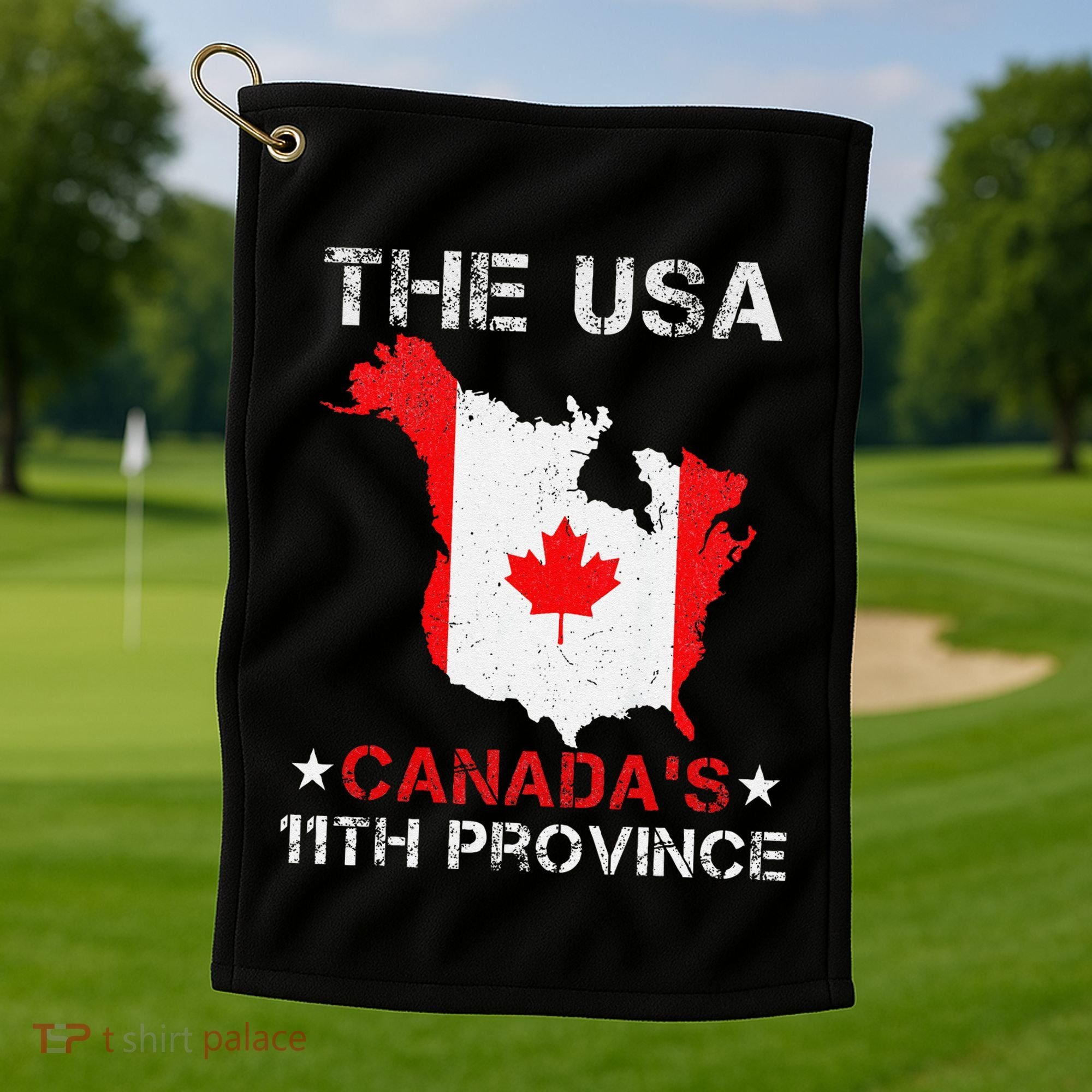 The Usa Canada’S 11th Province Funny Golf Towel