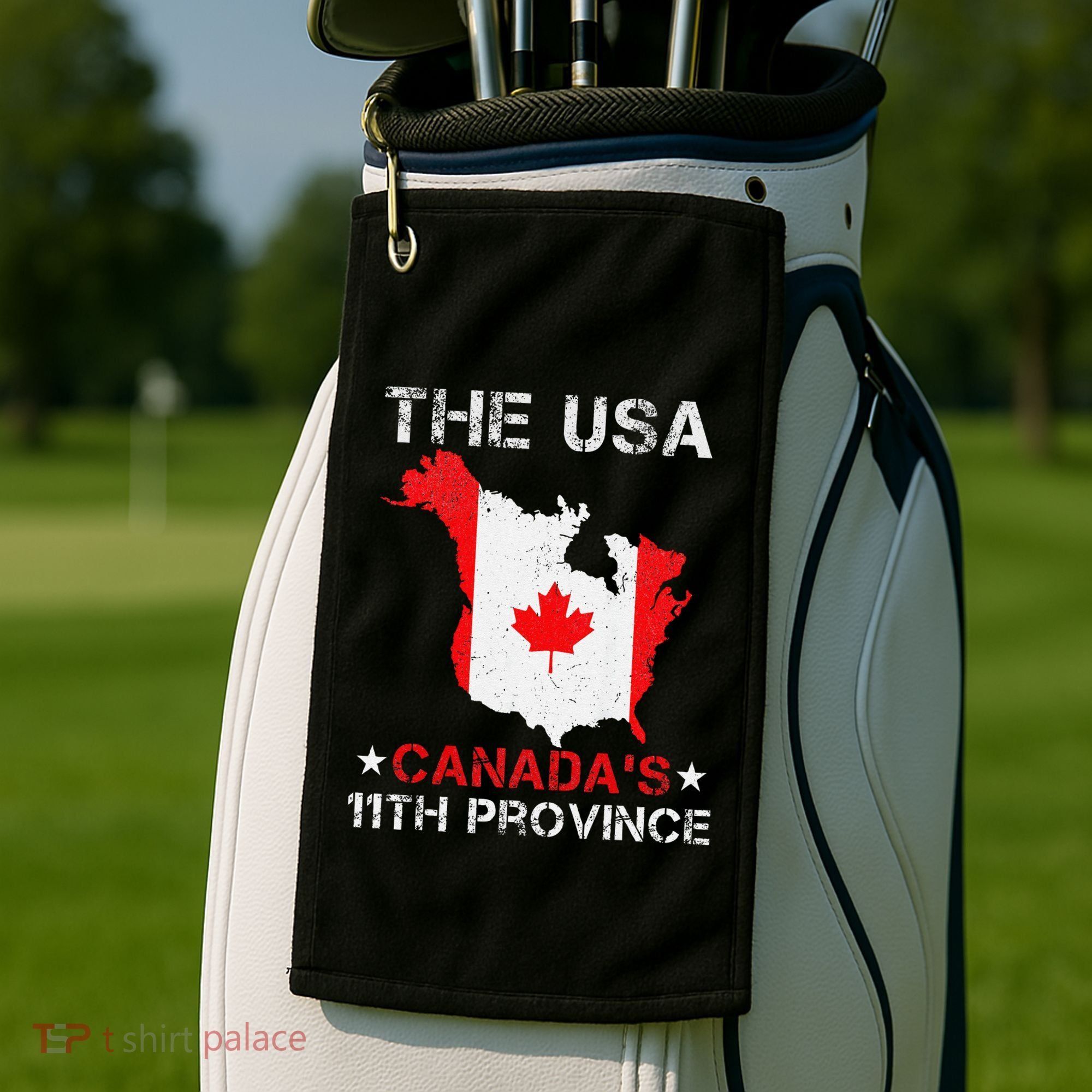 The Usa Canada’S 11th Province Funny Golf Towel