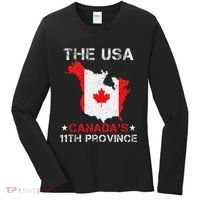 The Usa Canada’S 11th Province Funny Women's Long Sleeve Shirt thumb 0
