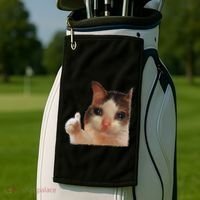 Thumbs Up Crying Cat Meme Cat Crying Thumps Up Memes Sad Cat Golf Towel thumb 2