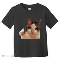 Thumbs Up Crying Cat Meme Cat Crying Thumps Up Memes Sad Cat Toddler T-Shirt thumb 0