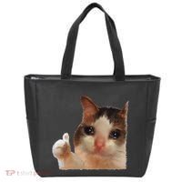Thumbs Up Crying Cat Meme Cat Crying Thumps Up Memes Sad Cat Tote Bag thumb 0