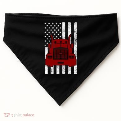 American Trucker USA Flag USA-Made Doggie Bandana