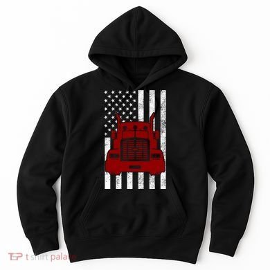 American Trucker USA Flag Hoodie