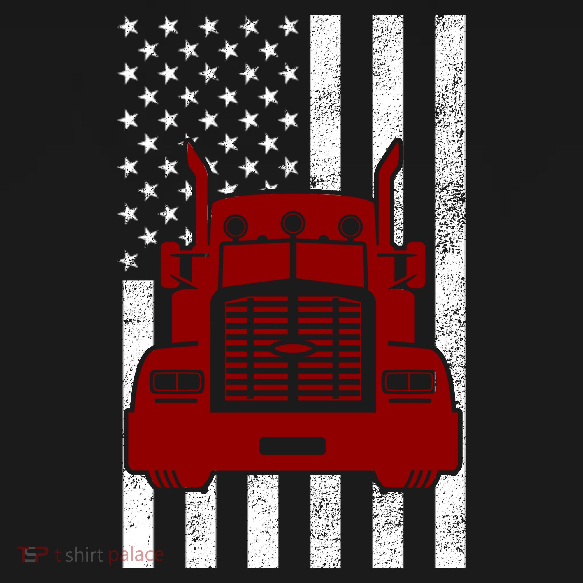 American Trucker USA Flag Sweatshirt