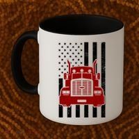 American Trucker USA Flag Coffee Mug thumb 2