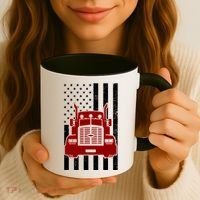 American Trucker USA Flag Coffee Mug thumb 3