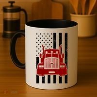 American Trucker USA Flag Coffee Mug thumb 4