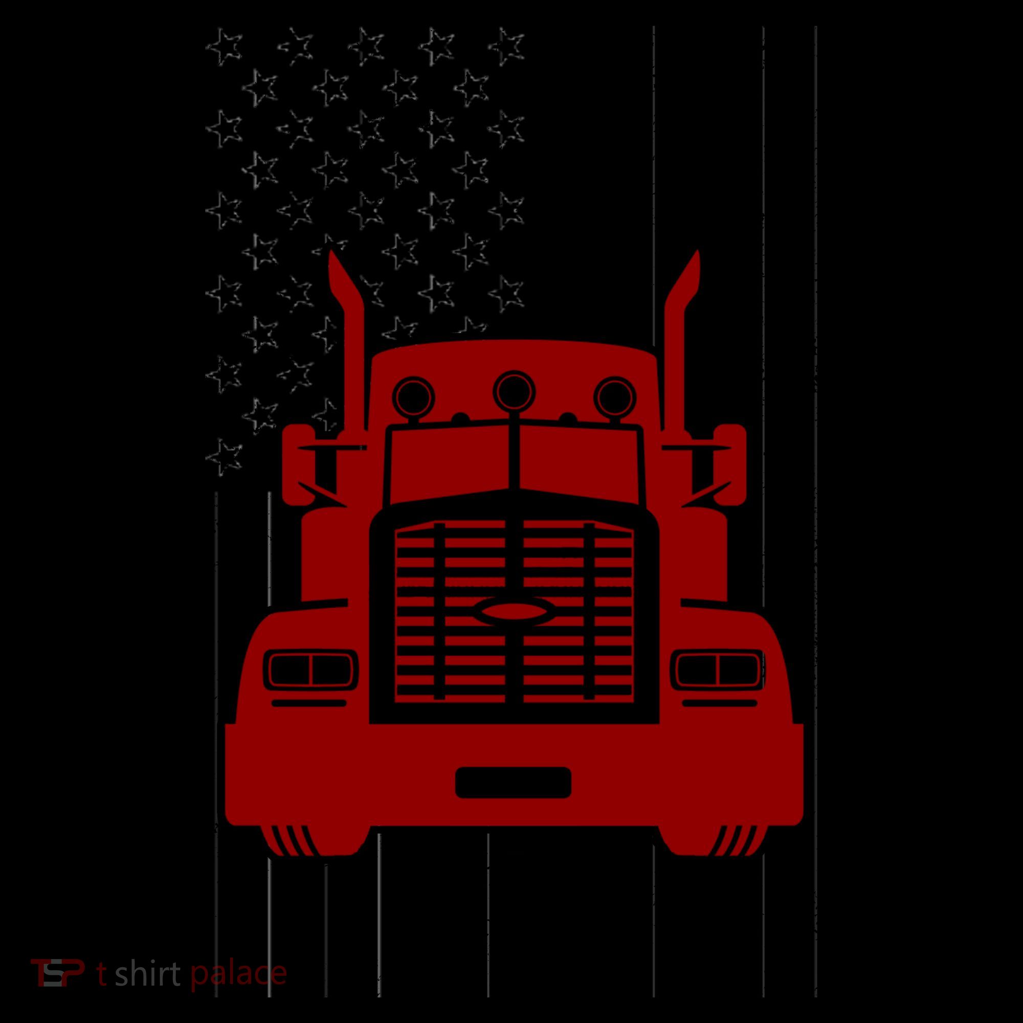 American Trucker USA Flag Coffee Mug