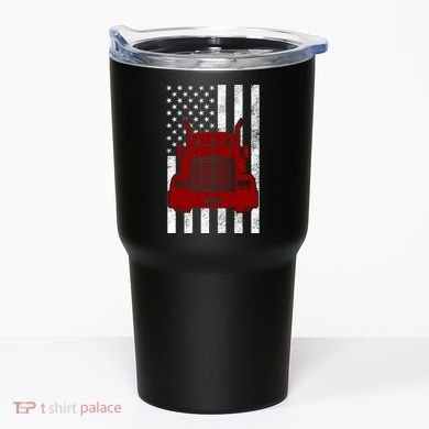 American Trucker USA Flag Tumbler