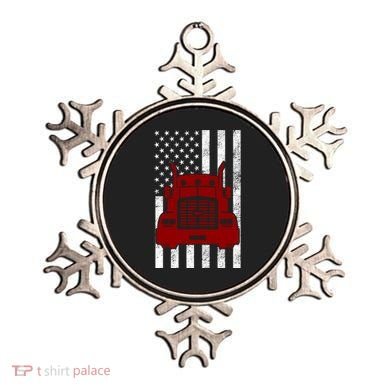 American Trucker USA Flag Ornament