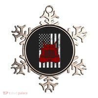 American Trucker USA Flag Ornament thumb 0