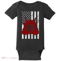 American Trucker USA Flag Baby Bodysuit thumb 0