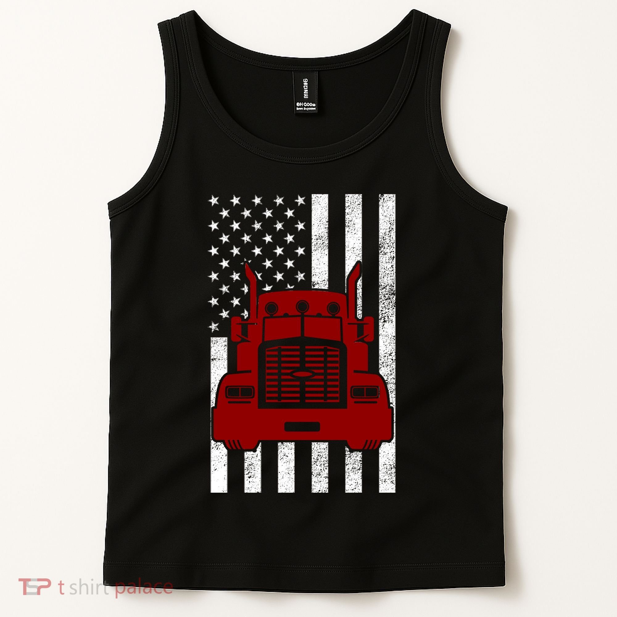 American Trucker USA Flag Tank Top