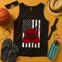 American Trucker USA Flag Tank Top thumb 4