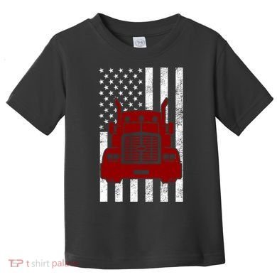 American Trucker USA Flag Toddler T-Shirt