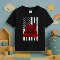 American Trucker USA Flag Toddler T-Shirt thumb 3