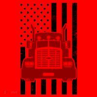American Trucker USA Flag Santa Hat thumb 1