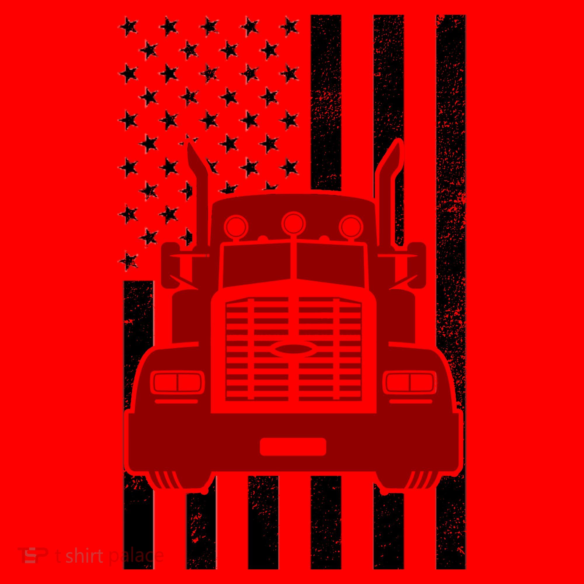 American Trucker USA Flag Santa Hat