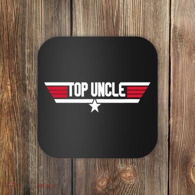 Top Uncle Funny Uncle 80s Father's Day Gift Coaster