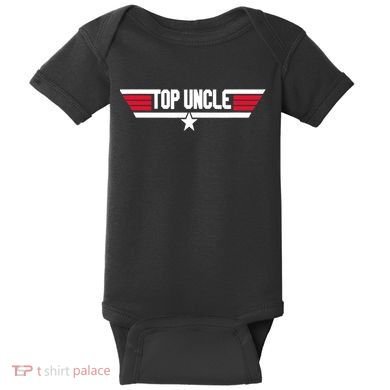 Top Uncle Funny Uncle 80s Father's Day Gift Baby Bodysuit
