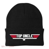 Top Uncle Funny Uncle 80s Father's Day Gift Beanie thumb 0