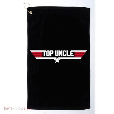 Top Uncle Funny Uncle 80s Father's Day Gift Golf Towel