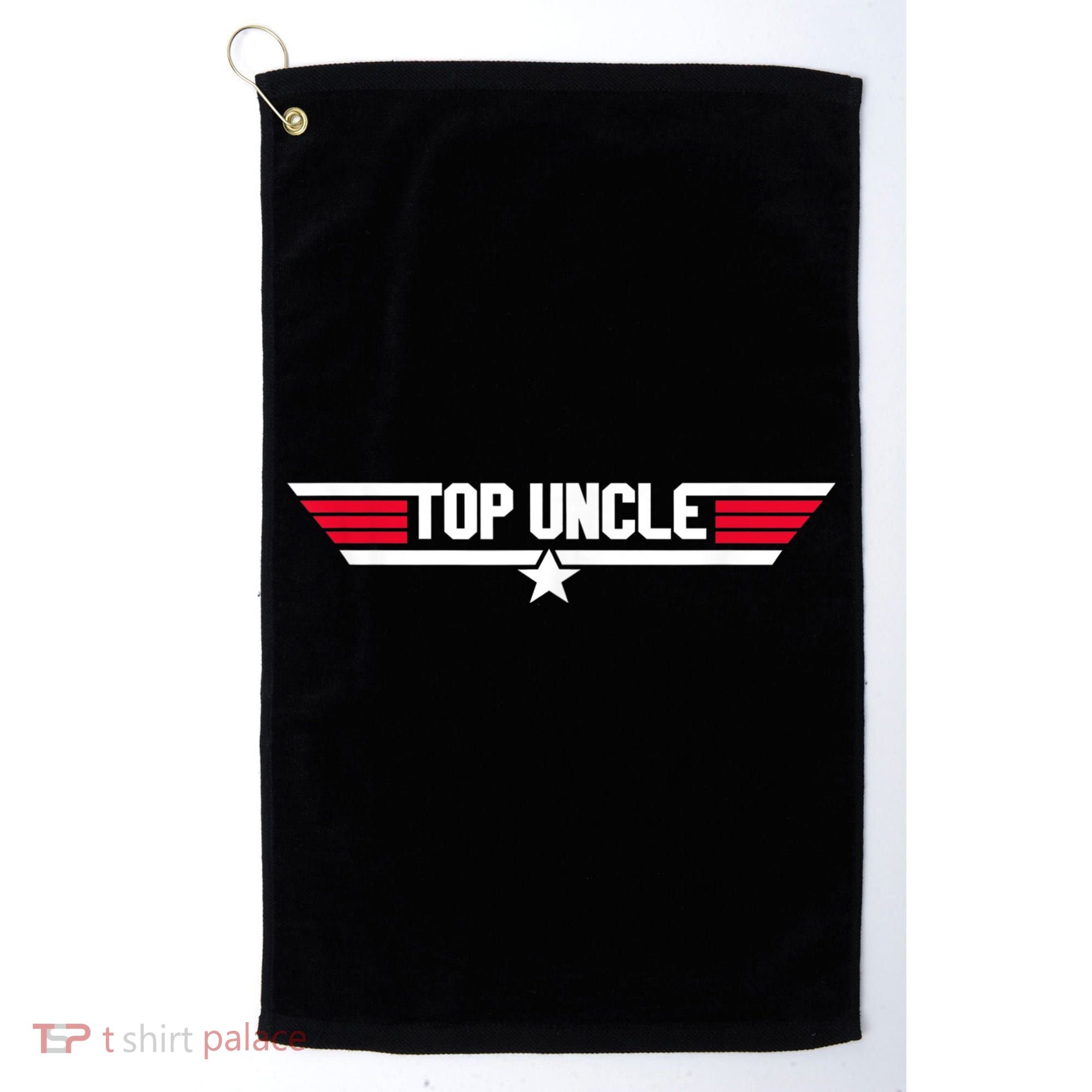 Top Uncle Funny Uncle 80s Father's Day Gift Golf Towel